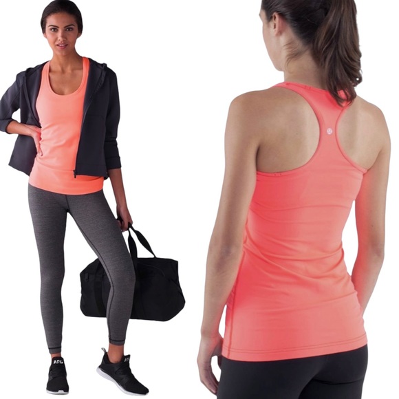 lululemon athletica Tops - LULULEMON Top Cool Racerback Tank Pale Orange 6
